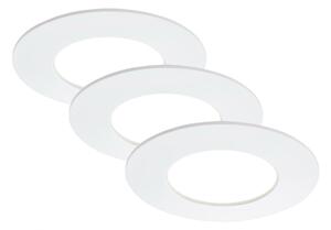 BRILONER 3ks sada LED vestavné svítidlo, pr. 8,5 cm, 5 W, bílé IP44 BRI 7103-436