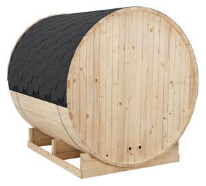 Venkovní sudová sauna Spitzbergen L délka 180 cm průměr 180 cm (6 kW)