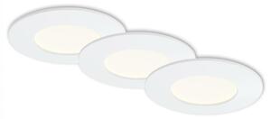 BRILONER 3ks sada LED vestavné svítidlo, pr. 8,5 cm, 4,8 W, bílé IP44 BRI 7282-036