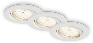 BRILONER 3ks sada LED vestavné svítidlo, pr. 8,6 cm, 5 W, bílé BRI 7219-036