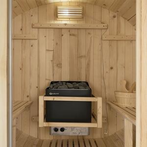 Venkovní sudová sauna Spitzbergen M délka 120 cm průměr 190 cm (3,6 kW)