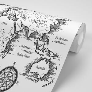 Tapeta mapa světa v nádherném provedení
