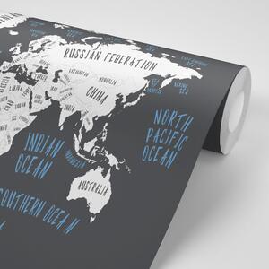 Samolepící tapeta mapa světa v moderním provedení