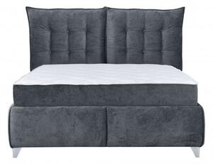 Čalouněná postel ASTERIX - šedá 180 × 200 cm