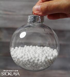 Dekorační sníh / mini kuličky - polystyren 10 g - bílá
