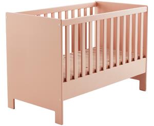 Jotex Růžová lakovaná dětská postýlka DORMIRO 120 x 60 cm