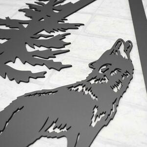 DUBLEZ | Vyřezávaný 3D obraz - Divoký vlk