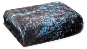 Luxusní deka z mikrovlákna EVA 14 černá/modrá 150x200 cm Mybesthome