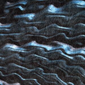 Luxusní deka z mikrovlákna EVA 14 černá/modrá 150x200 cm Mybesthome