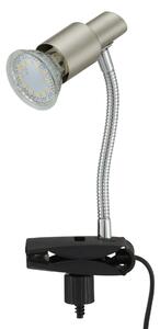 BRILONER Flexibilní svítidlo se svorkou 12 cm 1xGU10 3W 250lm matný nikl BRI 2877-012P