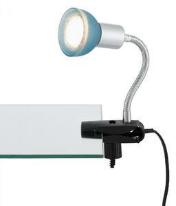 BRILONER Flexibilní svítidlo se svorkou 34 cm 1xGU10 3W 250lm titan-modrá BRI 2989-010P