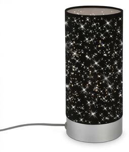 BRILONER Hvězdné nebe stolní lampa, pr. 11 cm, max. 25 W, matný chrom-černá BRILO 7028-015