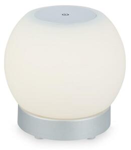 BRILONER LED bateriové stolní svítidlo, pr.16 cm, LED modul, 3W, 350 lm, matný chrom IP44 BRILO 7439-014