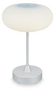 BRILONER LED bateriové stolní svítidlo pr.12,5 cm, LED modul, 3W, 350 lm, matný chrom IP44 BRILO 7440-014