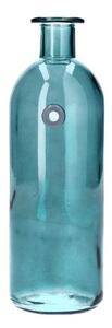 Skleněná váza láhev WALLFLOWER 20,5cm petrolej