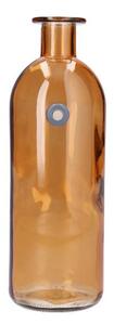 Skleněná váza láhev WALLFLOWER 20,5cm terra