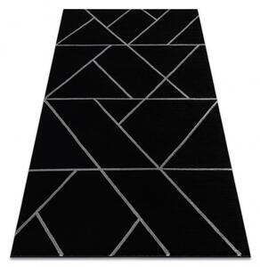 Makro Abra Kusový koberec EMERALD 7543 Luxusní geometrický moderní černý stříbrný Rozměr: 140x190 cm