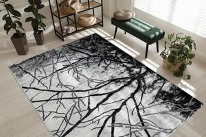 Makro Abra Kusový koberec EMERALD 3820 Luxusní moderní strom dřevo stříbrný Rozměr: 120x170 cm