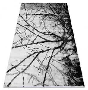 Makro Abra Kusový koberec EMERALD 3820 Luxusní moderní strom dřevo stříbrný Rozměr: 80x150 cm