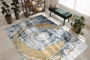 Makro Abra Kusový koberec EMERALD 1024 Luxusní moderní abstraktní krémový modrý zlatý Rozměr: 240x330 cm