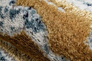 Makro Abra Kusový koberec EMERALD 1024 Luxusní moderní abstraktní krémový modrý zlatý Rozměr: 240x330 cm