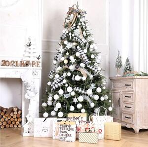 Vánoční kuličky - bílé 300895B (100ks)