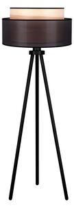 Duolla - Stojací lampa WOOD BOHO 1xE27/15W/230V pr. 45 cm černá/béžová