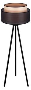 Duolla - Stojací lampa WOOD BOHO 1xE27/15W/230V pr. 45 cm černá/béžová