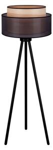 Duolla - Stojací lampa WOOD BOHO 1xE27/15W/230V pr. 45 cm černá/béžová