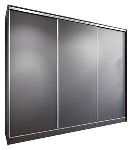 Skříň s posuvnými dveřmi se zásuvkami BRITTO D 250 černá