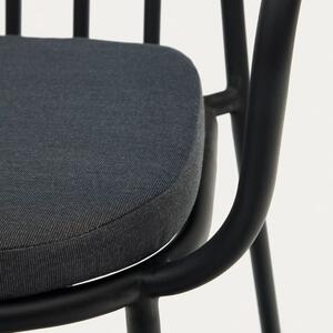 Černá kovová jídelní židle Kave Home Bramant