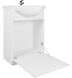 Koupelnový nábytek se zrcadlem SLIDO MAX bílý laminát