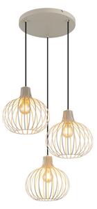 Závěsné svítidlo 3x E27 piesková IP20 GLOBO lighting MATEO 33379319
