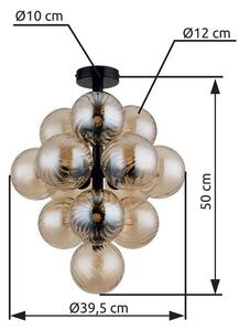 Stropní svítidlo 13x G9 čierna matná, jantárová IP20 GLOBO lighting CONOR 56146D