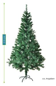 Umělý vánoční stromek - 210 cm, se stojanem, zelený