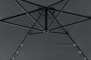 Slunečník "Brazílie" O 3, 5m s LED, v tmavě šedé barvě