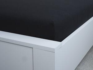 XPOSE® Jersey prostěradlo Exclusive - černé 160x200 cm
