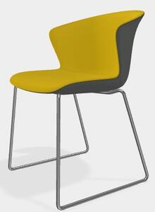 KASTEL - Židle KICCA PLUS s ližinovou podnoží dvoubarevná