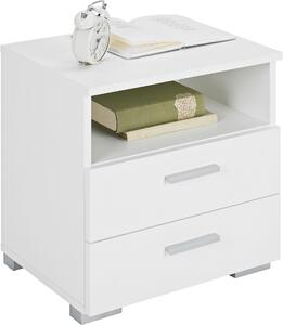NOČNÍ STOLEK, bílá, 45/47/35 cm Carryhome