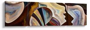 Obraz - Abstrakce hlav (170x50 cm)