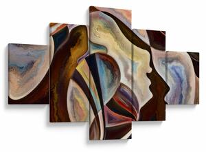Obraz - Abstrakce hlav (125x70 cm)