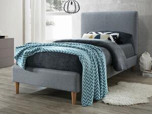 Čalouněná postel ACOMA 90 x 200 cm barva šedá / dub
