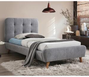 Čalouněná postel TIFFANY 90 x 200 cm barva šedá / dub