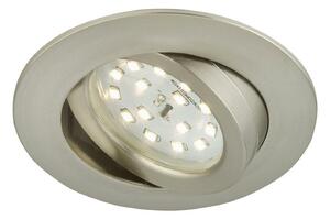 BRILONER LED vestavné svítidlo, pr. 8,2 cm, 5 W, matný nikl BRI 7209-012