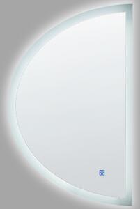 Půlkulaté nástěnné LED zrcadlo ø 80 cm stříbrné BEZONS