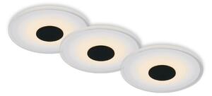 BRILONER LED vestavné svítidlo, pr.12 cm, 3x LED, 6 W, 650 lm, černá IP44 BRI 7043-035