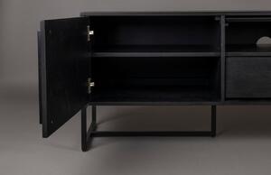 Černý dřevěný TV stolek DUTCHBONE Class 180 x 45 cm