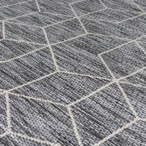 Flair Rugs koberce Kusový koberec Lipari Napoli Black – na ven i na doma - 120x170 cm
