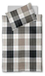 POVLEČENÍ, krep, šedá, bílá, cappuccino, 140/200 cm Fleuresse - Povlečení