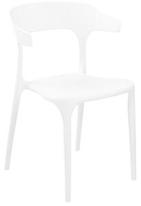 Sada 4 jídelních židlí bílé GUBBIO